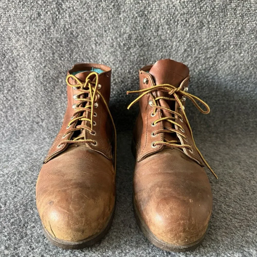 VTG 90s Red Wing Lace Up Utility Work Boot 2126 Men’s 9.5 Discontinued Brown USA